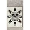 Image 1 : PEN & INK PRINT ON CANVAS BY JOHN DAVOST OF FIRST NATIONS SUN 12" X 16"