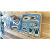 Image 3 : EAGLE MASK & PLAQUE BY METIS ARTIST PASCAL PELLITIER 60.5" X 22"