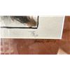 Image 2 : FRAMED ARTIST SIGNED PENCIL & WATERCOLOR ON CANVAS 16" X 19.5"