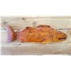 Image 1 : HAND CARVED FIRST NATIONS SALMON BY JIM HARRIS 23" X 8"