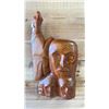 Image 1 : HAND CARVED FIRST NATIONS FIGURE RED CEDAR PANEL BY ROBERT REIDI 21" X 11" X 3"