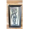 Image 1 : FRAMED NUDE CHARCOAL PENCIL SKETCH BY FRANK MOLNAR OF "STANDING WOMAN" 12" X 24"