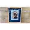Image 1 : FRAMED FIRST NATIONS PRINT BY DWAYNE SIMEON TITLED "EAGLE" 10" X 12"