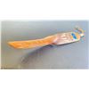 Image 1 : NORTHWEST COAST FIRST NATIONS CARVED RED CEDAR EAGLE FEATHER APPROX. 14" X 2"