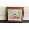 Image 1 : ROBERT BATEMAN "CANADA GEESE - NESTING" FRAMED PRINT (16" X 14" FRAMED)