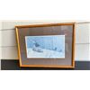 Image 1 : ROBERT BATEMAN "EVENING SNOWFALL - AMERICAN ELK" FRAMED PRINT (17" X 13" FRAMED)