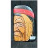 Image 1 : HAND CARVED FIRST NATIONS PLAQUE BY RICHARD KRAWCHUCK TITLED "CHIEF"