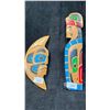 Image 1 : 2 HAND CARVED FIRST NATIONS PLAQUES BY RICHARD KRAWCHUCK