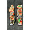 Image 1 : 2 HAND CARVED FIRST NATIONS PLAQUES BY RICHARD KRAWCHUCK