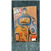 Image 1 : HAND CARVED FIRST NATIONS PLAQUE BY MATTHEW DUNCAN SR. TITLED "HERRING" 8" X 12"