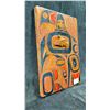 Image 2 : HAND CARVED FIRST NATIONS PLAQUE BY MATTHEW DUNCAN SR. TITLED "HERRING" 8" X 12"