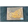 Image 1 : HAND CARVED FIRST NATIONS PLAQUE BY JIM MOUNTAIN 9" X 7"
