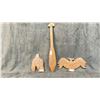 Image 1 : 3 HAND CARVED FIRST NATIONS PLAQUES BY VARIOUS ARTISTS