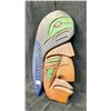 Image 2 : HAND CARVED FIRST NATIONS MASK BY CHRIS CARL JOSEPH TITLED "WARRIOR MASK" 18" X 11"