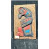 Image 1 : HAND CARVED FIRST NATIONS PLAQUE BY CHRIS JOHN 11.5" X 7"