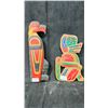 Image 1 : 2 HAND CARVED FIRST NATIONS PLAQUES