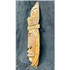 Image 2 : HAND CARVED FIRST NATIONS PLAQUE BY DELMAR JOSEPH JR TITLED "BEAR & BRAVE" 21" X 5"