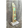 Image 2 : HAND CARVED FIRST NATIONS PLAQUE BY GREG JOSEPH TITLED "WOLF CHANGING TO MAN"