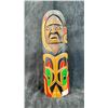 Image 1 : HAND CARVED FIRST NATIONS PLAQUE BY RICHARD KRAWCHUCK TITLED "CHIEF, EAGLE & SEA LION" 13.5" X 4.5"