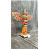 Image 2 : HAND CARVED FIRST NATIONS TOTEM POLE BY RICHARD KRAWCHUCK TITLED "EAGLE & CHIEF"