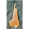 Image 1 : HAND CARVED FIRST NATIONS PLAQUE BY DENISE PARADIS 15" X 6.5"