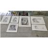 Image 1 : ASSORTED FIRST NATIONS GRAPHITE ON CANVAS ARTWORK
