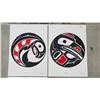 Image 2 : ASSORTED FIRST NATIONS ORIGINAL CANVAS ARTWORK BY ALEX GIROUX INCLUDING; "RAVEN",