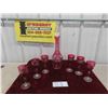 Image 1 : Ruby Decanter, 6 Goblets 