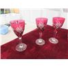 Image 6 : Ruby Decanter, 6 Goblets 