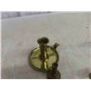 Image 10 : Brass Items: Clock, Mini Ornaments, Candliers, Trinklet Box, Letter 
