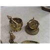 Image 2 : Brass Items: Clock, Mini Ornaments, Candliers, Trinklet Box, Letter 