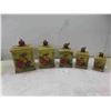 Image 1 : Vintage 5pce Canister Set with Lids 