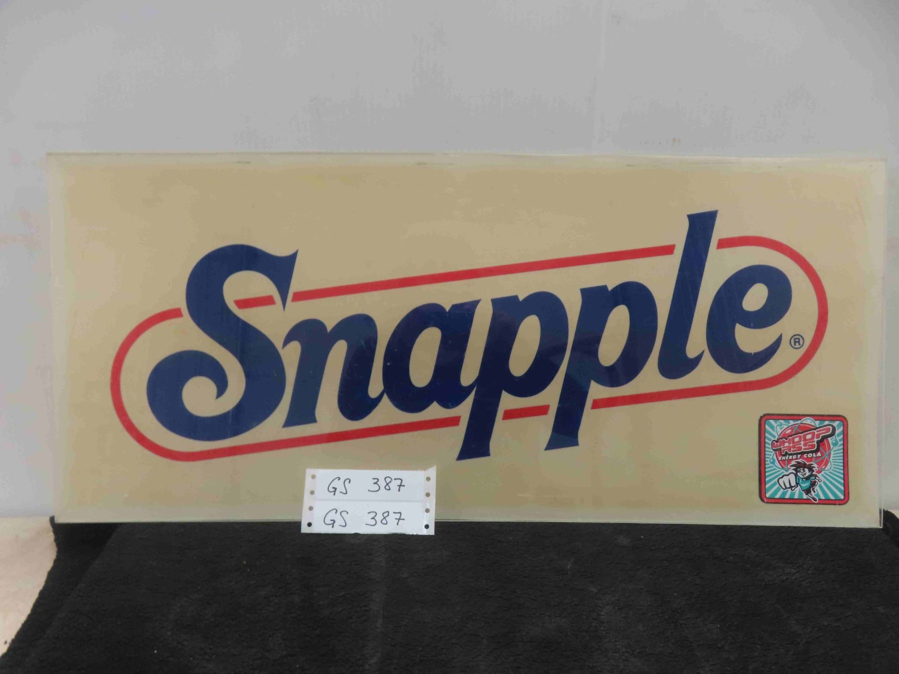 Snapple Signs Snapple Plastic Sign with Plexi Glass Face 27'' x 12'' - McSherry ...