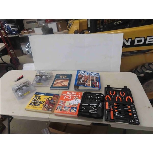 2 Hand Tool Kits, Sockets, Screwdrivers, Cutters,