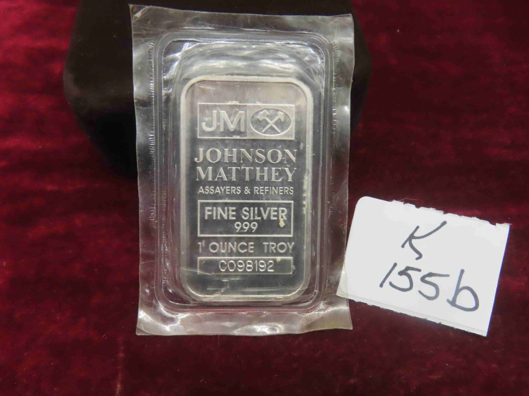 Johnson Matthey Assayers + Refiners Fine Silver 999