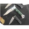 Image 2 : 8 Folding Lock Blade Knives Single Blade 