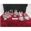 Image 1 : Vintage Cut Crystal Salt/Pepper Shakers, Some with  