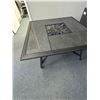 Image 1 : *OFFSITE* Patio table with granite inserts (one insert cracked)45”x 45”x 22[x=#822