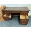 Image 3 : *OFFSITE* Double pedestal desk 48”w x 20.5”d x 29”h (with casters)