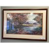 Image 1 : *OFFSITE* Fall themed picture – framed under glass 38”w x 26”