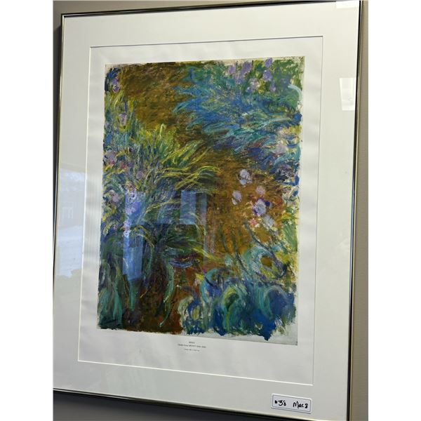 *OFFSITE* Monet “Iris” print framed with glass 27”w x 35”h