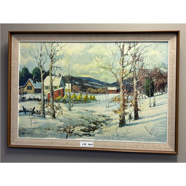 *OFFSITE* Robert Wood print “Early Snow” 40”w x 28”h (no glass)