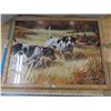 Image 1 : Lg. Framed hunting picture 29"x22'