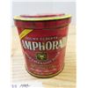 Image 2 : 1 round amporia tabacco tin and 1 square union leader cut plug tin