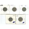 Image 1 : 5 USA 5c COINS.  1917/1927/1929/1930/1935