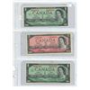 Image 1 : 1954  CANADIAN 2$ BILLS. 2-1967 1$ BILLS.