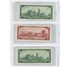 Image 2 : 1954  CANADIAN 2$ BILLS. 2-1967 1$ BILLS.