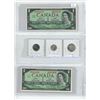Image 1 : 1967 CANADIAN CURRENCY. 2 X 1$ BILLS/25 c/10 c/5 c.