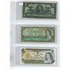 Image 1 : 3 CANADIAN 1$ BILLS 1937/1954/1973