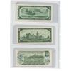 Image 2 : 3 CANADIAN 1$ BILLS 1954/1967/1973